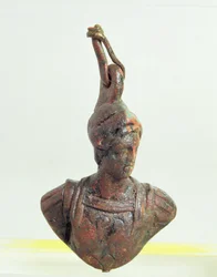 Poids pour balances en forme de buste de Minerve, Romain